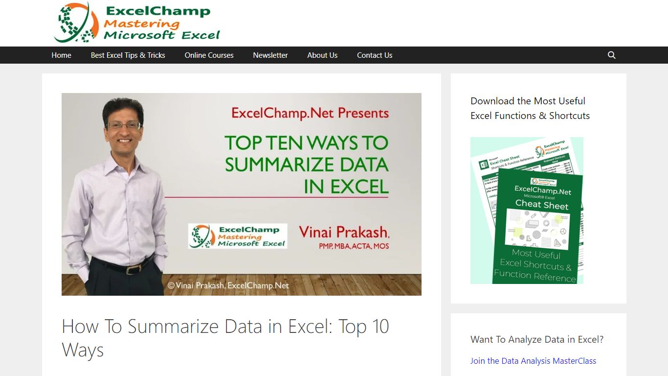 How To Summarize Data in Excel: Top 10 Ways - ExcelChamp
