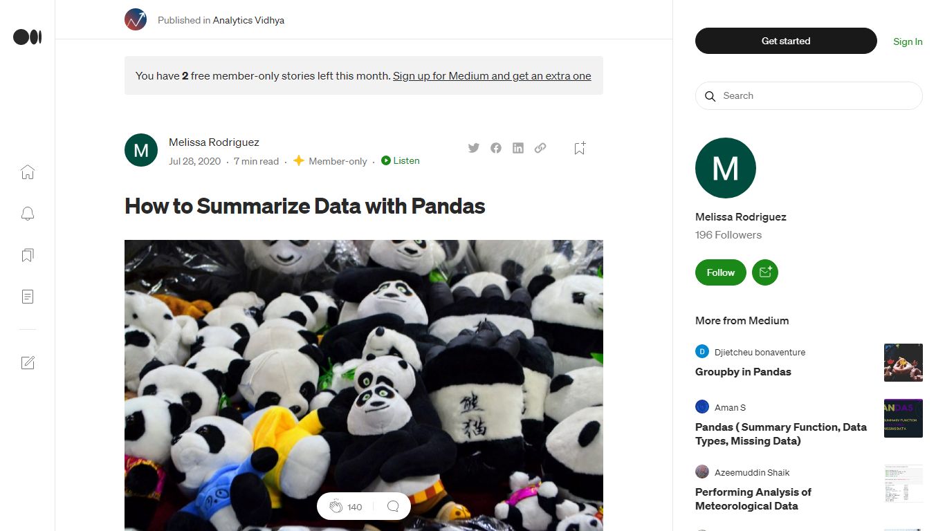 How to Summarize Data with Pandas | by Melissa Rodriguez - Medium